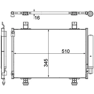Bild av MAHLE ORIGINAL AC 456 000P Condenseur De Clim avec déshydrateur 510 SUZUKI: SWIFT 3