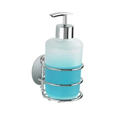 Bild av WENKO 18777100 Turbo Loc® tvåldispenser fixering utan borrning, stål, 7,5 x 16,5 9 cm, krom