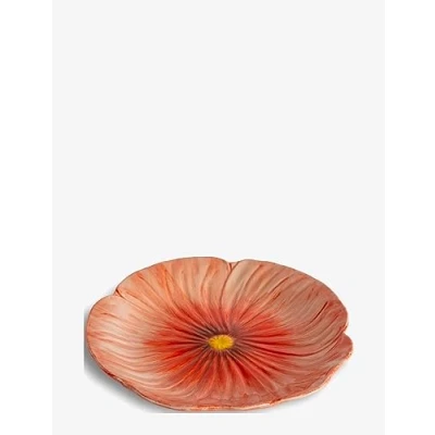 Bild av ByOn Poppy Frukosttallrik i blomform röd av stengods, storlek: 21 cm, 5283908106