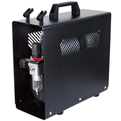 Bild av Fengda FD 186A professionell airbrush kompressor med 3L tank, 4bar autostop/3bar start/tyst/oljefri för hobby, tatuering och andra applikationer
