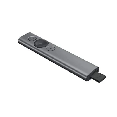 Bild av Logitech Spotlight Trådlös Presentatör 2.4 GHz samt Bluetooth, USB mottagre, Digital Laser pekare, 30 Meter Räckvidd, Bluetooth eller WIFI koppling, Timer, PC/Mac/Android/iOS Grå B2B version