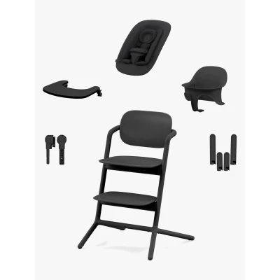 Bild av Cybex Lemo 4 in 1 Matstol Inkl. Babysitter, Babyset Och Bricka, Stunning Black