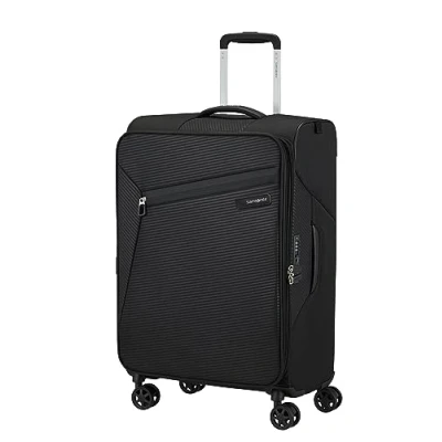 Bild av Samsonite Litebeam Spinner M, utbyggbart fodral, 66 cm, 67/73 L, Svart (svart), (Black), M (66 cm L), resväska