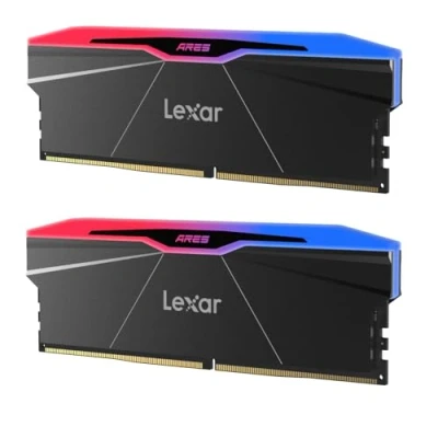 Bild av Lexar ARES Gen2 RGB DDR5 RAM 32GB Kit (2x16GB) 6000MHz CL30, 288 pin UDIMM Desktop Memory, PC Gaming Datorminne, Internminne för Intel XMP 3.0/AMD EXPO/CL30 38 76/1.4V