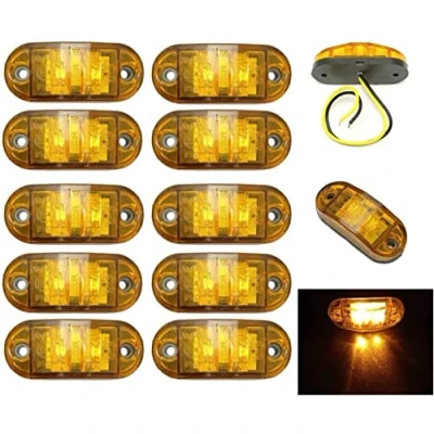 Bild av Generic 10 x LED Markeringsljus Sidomarkeringsljus 24V Positionsljus Släpvagn Husvagn Skåpbil Bil Lastbil Gul