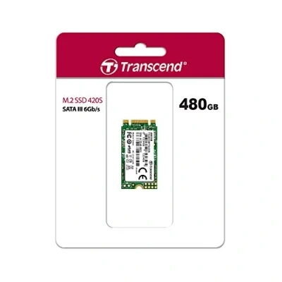 Bild av Transcend MTS420S 480GB M.2 2242 SATA III 6Gb/s Internal Solid State Drive (SSD) 3D TLC NAND (TS480GMTS420S)