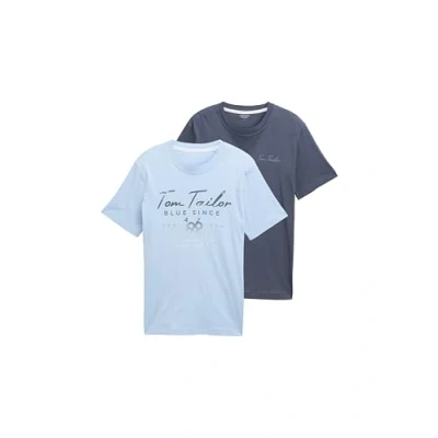 Bild av TOM Tailor 2 PACK Tshirt med print, Storlek: 3XL, Blueish grey