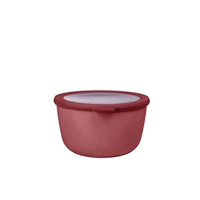 Bild av Mepal Multiskål Cirqula Round Plastbehållare med lock Lämplig som lufttät behållare för kylskåp, mikrovågsugn, frys och serveringsfat Matlagningsskålar 2 000 ml Levande mauve