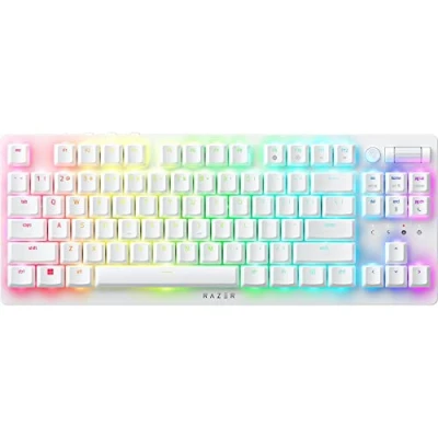 Bild av Razer DeathStalker V2 Pro Tenkeyless (Red Switch) Trådlöst optiskt lågprofil speltangentbord (linjära optiska brytare, HyperSpeed Trådlöst, Bluetooth 5.0) QWERTY amerikansk layout Vit
