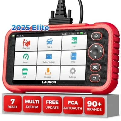 Bild av LAUNCH CRP123E V2.0 Bildiagnostisk Skanner, 4 System + 7 återställningstjänster OBD2 Kodläsare, Motoröverföring ABS SRS Airbag Scan Tool, Auto VIN Diagnos Feedback Livstid Gratis Uppdatering