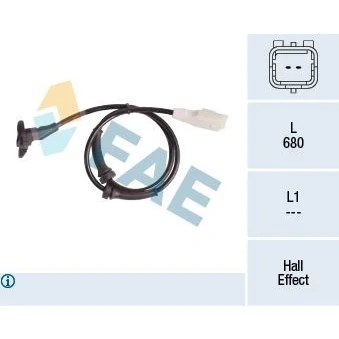 Bild av ABS givare, Sensor, hjulvarvtal, Framaxel, citroën c4 i, coupé, sedan peugeot 307, 307 break, cc, sw, 4545 C1, 4545.C1,