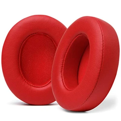 Bild av WC Wicked Cushions Byte av pannbandsdynor för Beats Studio 2 &amp; 3 (B0501, B0500) med och utan tråd Not Fit SOLO Mjukare PU läder, förbättrat skum starkare lim Röd