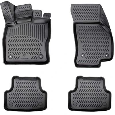 Bild av Elmasline Design 3D gummimattor set för Jeep Compass från 2017 Extra hög 5 cm kant