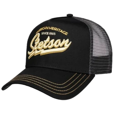 Bild av Stetson American Heritage Trucker Keps Small Barn/Herrar meshkeps basebollkeps snapback cap Snapback, med skärm Sommar Vinter One Size svart