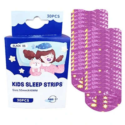 Bild av Anti Snore Mouth Tape Sleep Strips Sömn snarkremsor för barn vuxen 30 stycken Mild munremsa att sova Sluta snarka Muntejp Mun Sovremsor minska snarkning Baok