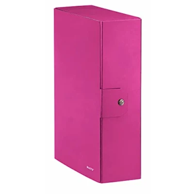Bild av Leitz Tryckknapp stängningsbox, plastbelagd, 25 x 35 cm Dorso 10 Fucsia metallizzato