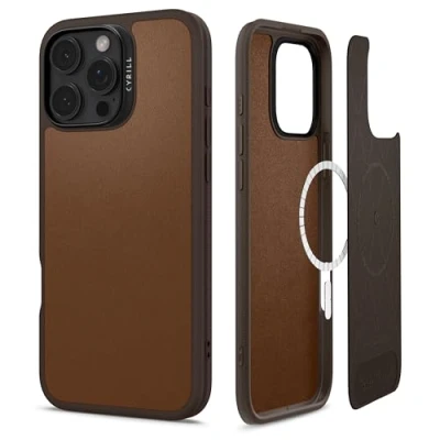 Bild av CYRILL by Spigen Kajuk Mag Skal Kompatibel med iPhone 16 Pro (2024) Saddle Brown