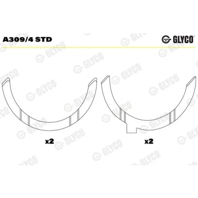 Bild av Distansskiva, vevaxel GLYCO A309/4 STD