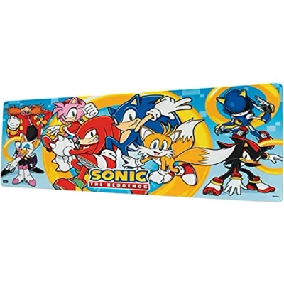 Bild av Grupo Erik Sonic Green Hill Zone Adventures XXL Mouse Mat Desk Pad 31.5&quot; x 13.78&quot; Non Slip Rubber Base Pad, Gaming Keyboard The Hedgehog Gifts