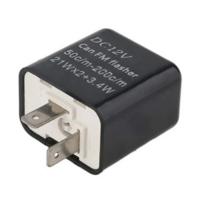 Bild av ETOPARS Svart 12 V 2 stift justerbar elektronisk blinkers LED ljusrelä fixa motorcykel hyperblinker blinker