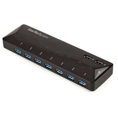 Bild av StarTech.com 7 Port USB 3.0 Hub plus Dedicated Charging Ports 3.2 porte Svart