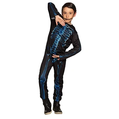 Bild av com four® skelettdräkt för barn Halloweenkostym &quot;Mr. X ray&quot; karnevalskostym kostym pojkar och flickor 127 cm