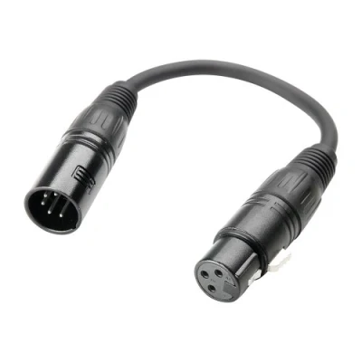 Bild av Adam Hall kablar 3 star DGF 0020 adapterkabel DMX polig XLR hona till 5 hane 0,2 m