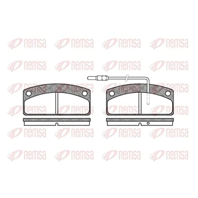 Bild av REMSA 0725.02 Jeu de plaquettes frein Essieu avant contact signal d&#039;usure inclus LIGIER: Be Up 3/5 portes, Ambra Nova portes