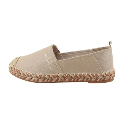 Bild av TOM Tailor Licence Flache IN Glanzoptik Espadrillos, Storlek: 38, Gold Polyester