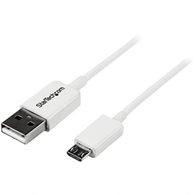 Bild av StarTech.com 1 m USB 2.0 A till Micro B kabel, A/Micro datakabel/anslutningskabel, vit