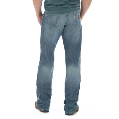 Bild av Wrangler herr retro avslappnad passform stövel skärning jeans, Stenig topp, 33W / 32L