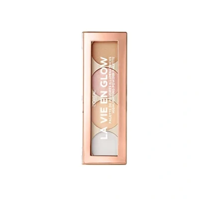 Bild av L&#039;Oréal Paris La Vie en Glow Highlighter palett nr 02 Eclat Froid, 4 markerande nyanser, perfekt för att få enskilda delar av ansiktet lysa