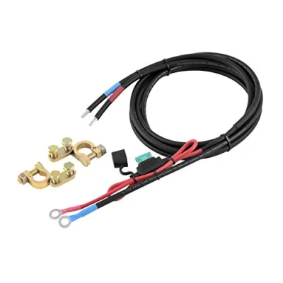 Bild av enjoysolar 6 mm² batterikabel solladdningsregulator och batteri med säkring M8 ringöljetter (30 A polklämmor M8)