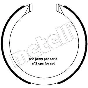 Bild av Bromsbackar, sats, parkeringsbroms METELLI 53 0483