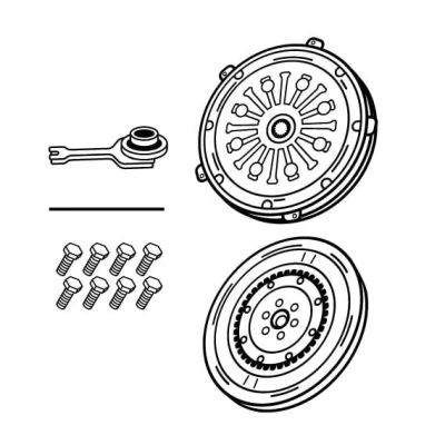 Bild av VALEO 855308 Kit d&#039;Embrayage avec volant d’inertie bimasse butée de débrayage, Outillage spécialisé nécessaire pour le montage 263