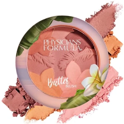 Bild av Physicians Formula Matte Monoi Butter Blush, Rougepuder med Krämig och Mjuk Textur som Innehåller Murumurusmör för en Silkeslen Strålande Effekt, i Nyansen Mauvy Mattes