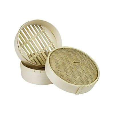 Bild av JADE TEMPLE Ångkokare set bambu 2 korgar med 1 lock i presentask brun, bambu, diameter 20 cm