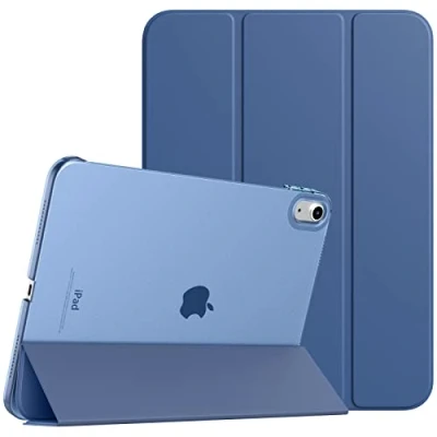 Bild av TiMOVO fodral för iPad 10:e generationen 2022, smalt stativ skydd 10,9 tum, stöd Touch ID, automatisk uppvakning/sömn smart skal med genomskinlig rygg, passar