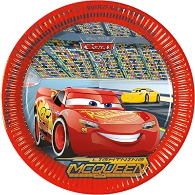 Bild av Folat 93437P Tallrikar Papper FSC Cars 3 23cm 8 stycken