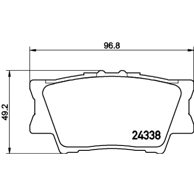Bild av HELLA 8DB 355 006 881 Jeu de plaquettes frein non préparé pour indicateur d&#039;usure TOYOTA: RAV4 III SUV, IV Camry VI Berline