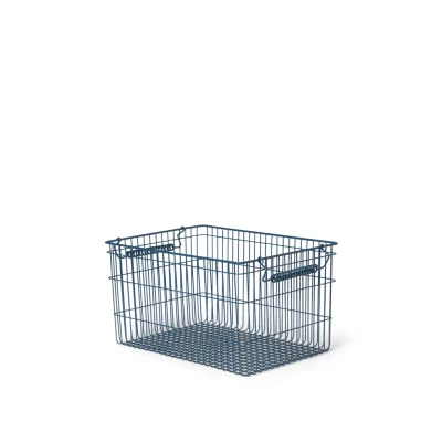 Bild av Ferm Living Cala Stackable Baskets Set of 2 Korg Dark Blue B: 36.2 x H: 20.2 D: 26.2 cm