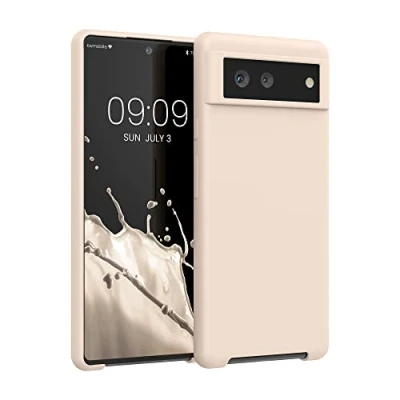 Bild av kwmobile fodral kompatibelt med Google Pixel 6 TPU silikon telefonskydd mjuk finish krämmatt