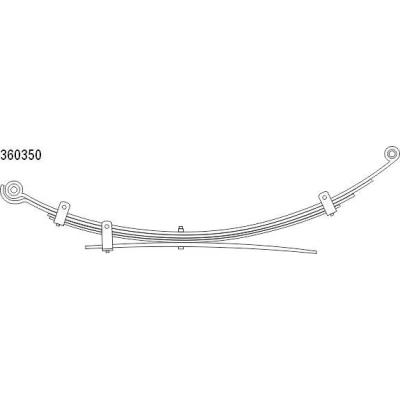 Bild av CS Germany 10.360.350.00 Lame De Ressort Essieu arrière MITSUBISHI: L200 / Triton IV Pick up