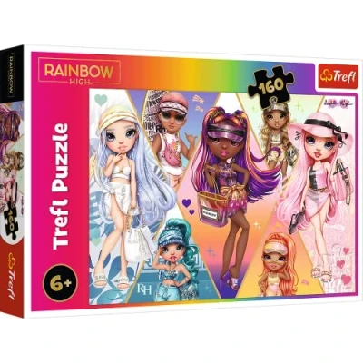 Bild av Trefl Rainbow High, Glada Vänner Pussel 160 Element Färgglada Med Sagokaraktärer Kreativ Underhållning, Kul För Barn Från 3 År