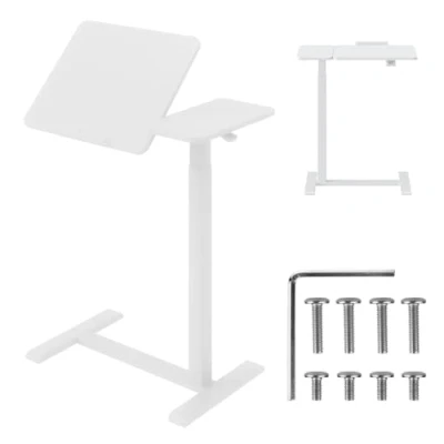 Bild av Maclean mobile desk/laptop stand, white, height adjustment 76 109cm, max. 30kg , MC 120 W