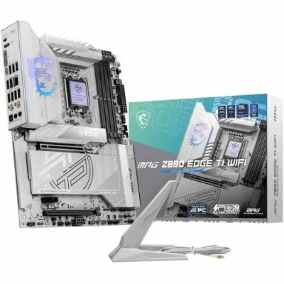Bild av MSI MPG Z890 EDGE TI WIFI moderkort, ATX Stöder Intel Core Ultra Processorer (serie 2), LGA 1851 90A SPS VRM, DDR5 Memory Boost (9066+ MT/s OC), PCIe 5.0 x16 &amp; 4.0 x16, M.2 Gen5, Wi Fi 7, 5G L