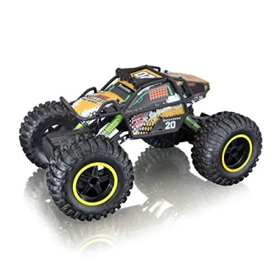 Bild av Maisto Tech R/C Rock Crawler Pro serien: Fjärrstyrd bil i monstertruck utförande, med fyrhjulsdrift och pistolhandtag fjärrkontroll, 38 cm, svart (581334)