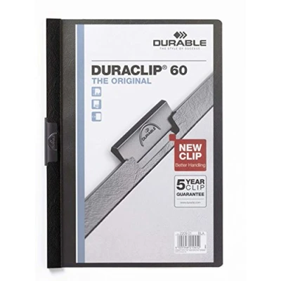 Bild av Dossier de Portefeuilles Durable Duraclip 60 Noir Transparent A4 (25 Unités)