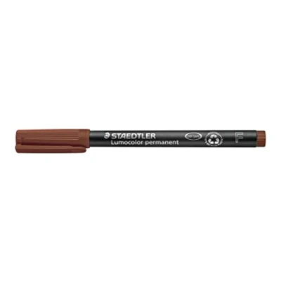Bild av Staedtler 318 7 Lumocolor Universalstift F Spitze, 0.6 mm, 10 Stück, braun