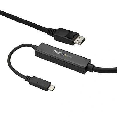Bild av StarTech.com 3 m (10 ft.) USB C to DisplayPort Cable 4K 60Hz Black external video adapter STM32F072CBU6
